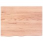 Tischplatte Hellbraun 80x60x4 cm Massivholz Eiche Behandelt Tischplatte Hellbraun 80x60x4 cm Massivholz Eiche Behandelt