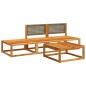 vidaXL 4-tlg. Garten-Sofagarnitur mit Kissen Massivholz Akazie vidaXL 4-tlg. Garten-Sofagarnitur mit Kissen Massivholz Akazie