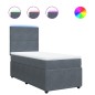vidaXL Boxspringbett mit Matratze Dunkelgrau 80x200 cm Samt vidaXL Boxspringbett mit Matratze Dunkelgrau 80x200 cm Samt