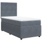 vidaXL Boxspringbett mit Matratze Dunkelgrau 80x200 cm Samt vidaXL Boxspringbett mit Matratze Dunkelgrau 80x200 cm Samt