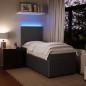 vidaXL Boxspringbett mit Matratze Dunkelgrau 80x200 cm Samt vidaXL Boxspringbett mit Matratze Dunkelgrau 80x200 cm Samt