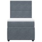 vidaXL Boxspringbett mit Matratze Dunkelgrau 80x200 cm Samt vidaXL Boxspringbett mit Matratze Dunkelgrau 80x200 cm Samt