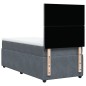 vidaXL Boxspringbett mit Matratze Dunkelgrau 80x200 cm Samt vidaXL Boxspringbett mit Matratze Dunkelgrau 80x200 cm Samt