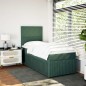 vidaXL Boxspringbett mit Matratze Dunkelgrün 80x200 cm Samt vidaXL Boxspringbett mit Matratze Dunkelgrün 80x200 cm Samt