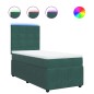 vidaXL Boxspringbett mit Matratze Dunkelgrün 80x200 cm Samt vidaXL Boxspringbett mit Matratze Dunkelgrün 80x200 cm Samt