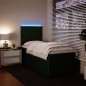 vidaXL Boxspringbett mit Matratze Dunkelgrün 80x200 cm Samt vidaXL Boxspringbett mit Matratze Dunkelgrün 80x200 cm Samt