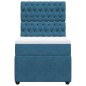 vidaXL Boxspringbett mit Matratze Blau 80x200 cm Samt vidaXL Boxspringbett mit Matratze Blau 80x200 cm Samt