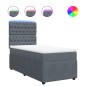 vidaXL Boxspringbett mit Matratze Dunkelgrau 90x190 cm Samt vidaXL Boxspringbett mit Matratze Dunkelgrau 90x190 cm Samt