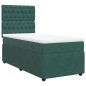 vidaXL Boxspringbett mit Matratze Dunkelgrün 90x190 cm Samt vidaXL Boxspringbett mit Matratze Dunkelgrün 90x190 cm Samt