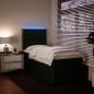 vidaXL Boxspringbett mit Matratze Dunkelgrün 90x190 cm Samt vidaXL Boxspringbett mit Matratze Dunkelgrün 90x190 cm Samt