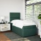 vidaXL Boxspringbett mit Matratze Dunkelgrün 90x190 cm Samt vidaXL Boxspringbett mit Matratze Dunkelgrün 90x190 cm Samt