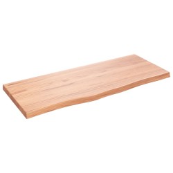 Tischplatte Hellbraun 100x40x4 cm Massivholz Eiche Behandelt