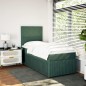 vidaXL Boxspringbett mit Matratze Dunkelgrün 90x200 cm Samt vidaXL Boxspringbett mit Matratze Dunkelgrün 90x200 cm Samt