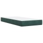 vidaXL Boxspringbett mit Matratze Dunkelgrün 90x200 cm Samt vidaXL Boxspringbett mit Matratze Dunkelgrün 90x200 cm Samt