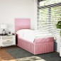vidaXL Boxspringbett mit Matratze Rosa 90x200 cm Samt vidaXL Boxspringbett mit Matratze Rosa 90x200 cm Samt