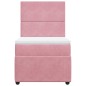 vidaXL Boxspringbett mit Matratze Rosa 90x200 cm Samt vidaXL Boxspringbett mit Matratze Rosa 90x200 cm Samt