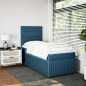 vidaXL Boxspringbett mit Matratze Blau 90x200 cm Samt vidaXL Boxspringbett mit Matratze Blau 90x200 cm Samt