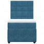 vidaXL Boxspringbett mit Matratze Blau 90x200 cm Samt vidaXL Boxspringbett mit Matratze Blau 90x200 cm Samt