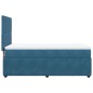 vidaXL Boxspringbett mit Matratze Blau 90x200 cm Samt vidaXL Boxspringbett mit Matratze Blau 90x200 cm Samt