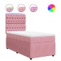 vidaXL Boxspringbett mit Matratze Rosa 90x200 cm Samt vidaXL Boxspringbett mit Matratze Rosa 90x200 cm Samt