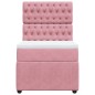 vidaXL Boxspringbett mit Matratze Rosa 90x200 cm Samt vidaXL Boxspringbett mit Matratze Rosa 90x200 cm Samt