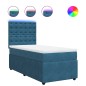 vidaXL Boxspringbett mit Matratze Blau 90x200 cm Samt vidaXL Boxspringbett mit Matratze Blau 90x200 cm Samt