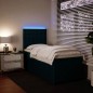 vidaXL Boxspringbett mit Matratze Blau 90x200 cm Samt vidaXL Boxspringbett mit Matratze Blau 90x200 cm Samt