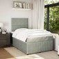 vidaXL Boxspringbett mit Matratze Hellgrau 120x200 cm Samt vidaXL Boxspringbett mit Matratze Hellgrau 120x200 cm Samt