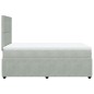 vidaXL Boxspringbett mit Matratze Hellgrau 120x200 cm Samt vidaXL Boxspringbett mit Matratze Hellgrau 120x200 cm Samt