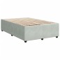 vidaXL Boxspringbett mit Matratze Hellgrau 120x200 cm Samt vidaXL Boxspringbett mit Matratze Hellgrau 120x200 cm Samt