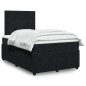 vidaXL Boxspringbett mit Matratze Schwarz 120x200 cm Samt vidaXL Boxspringbett mit Matratze Schwarz 120x200 cm Samt