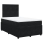 vidaXL Boxspringbett mit Matratze Schwarz 120x200 cm Samt vidaXL Boxspringbett mit Matratze Schwarz 120x200 cm Samt
