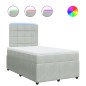 vidaXL Boxspringbett mit Matratze Hellgrau 120x200 cm Samt vidaXL Boxspringbett mit Matratze Hellgrau 120x200 cm Samt
