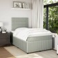 vidaXL Boxspringbett mit Matratze Hellgrau 120x200 cm Samt vidaXL Boxspringbett mit Matratze Hellgrau 120x200 cm Samt