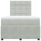 vidaXL Boxspringbett mit Matratze Hellgrau 120x200 cm Samt vidaXL Boxspringbett mit Matratze Hellgrau 120x200 cm Samt