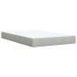 vidaXL Boxspringbett mit Matratze Hellgrau 120x200 cm Samt vidaXL Boxspringbett mit Matratze Hellgrau 120x200 cm Samt