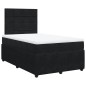 vidaXL Boxspringbett mit Matratze Schwarz 120x200 cm Samt vidaXL Boxspringbett mit Matratze Schwarz 120x200 cm Samt