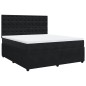 vidaXL Boxspringbett mit Matratze Schwarz 180x200 cm Samt vidaXL Boxspringbett mit Matratze Schwarz 180x200 cm Samt