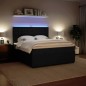 vidaXL Boxspringbett mit Matratze Schwarz 180x200 cm Samt vidaXL Boxspringbett mit Matratze Schwarz 180x200 cm Samt
