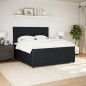 vidaXL Boxspringbett mit Matratze Schwarz 180x200 cm Samt vidaXL Boxspringbett mit Matratze Schwarz 180x200 cm Samt