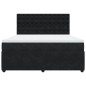 vidaXL Boxspringbett mit Matratze Schwarz 180x200 cm Samt vidaXL Boxspringbett mit Matratze Schwarz 180x200 cm Samt