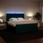 vidaXL Boxspringbett mit Matratze Blau 180x200 cm Samt vidaXL Boxspringbett mit Matratze Blau 180x200 cm Samt