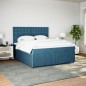 vidaXL Boxspringbett mit Matratze Blau 180x200 cm Samt vidaXL Boxspringbett mit Matratze Blau 180x200 cm Samt