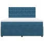 vidaXL Boxspringbett mit Matratze Blau 180x200 cm Samt vidaXL Boxspringbett mit Matratze Blau 180x200 cm Samt