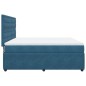 vidaXL Boxspringbett mit Matratze Blau 180x200 cm Samt vidaXL Boxspringbett mit Matratze Blau 180x200 cm Samt