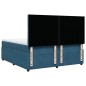 vidaXL Boxspringbett mit Matratze Blau 180x200 cm Samt vidaXL Boxspringbett mit Matratze Blau 180x200 cm Samt