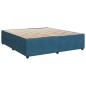 vidaXL Boxspringbett mit Matratze Blau 180x200 cm Samt vidaXL Boxspringbett mit Matratze Blau 180x200 cm Samt