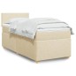 vidaXL Boxspringbett mit Matratze Creme 80x200 cm Stoff vidaXL Boxspringbett mit Matratze Creme 80x200 cm Stoff