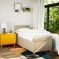 vidaXL Boxspringbett mit Matratze Creme 80x200 cm Stoff vidaXL Boxspringbett mit Matratze Creme 80x200 cm Stoff