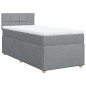 vidaXL Boxspringbett mit Matratze Hellgrau 80x200 cm Stoff vidaXL Boxspringbett mit Matratze Hellgrau 80x200 cm Stoff